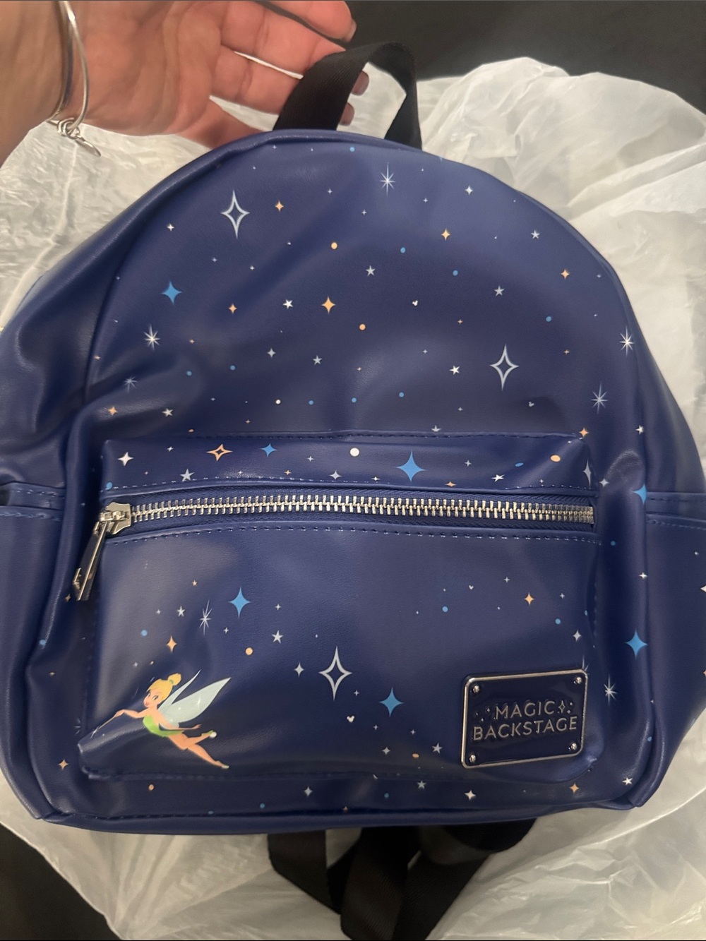 Disney Magic Backstage Tinkerbell Navy Starry Mini Backpack